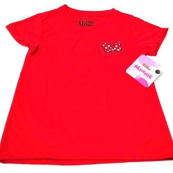 Disney Minnie Mouse T-Shirt for Girls, Size 5, Color Red. - Picture 1 of 5